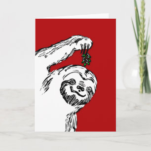 Fröhliches Slothmas! Es ist eine leere Karte. Für Feiertagskarte