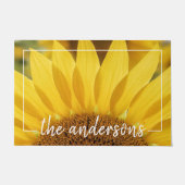 Fröhliches Sonnenblumen-Foto Empfang vor Ort Fußmatte (Vorderseite)