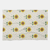 Fröhliches Sonnenblumen-Muster Geschirrtuch (Horizontal)
