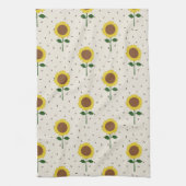 Fröhliches Sonnenblumen-Muster Geschirrtuch (Vertikal)