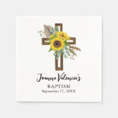 Fröhliches Sonnenblumen Rustikales Boho Dunkles Ho Serviette (Vorderseite)