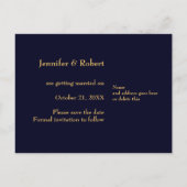 fröhliches Sonnenblumenseelenblauer Foto Save the Ankündigungspostkarte (Rückseite)