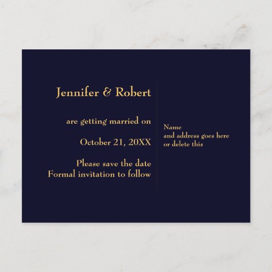 fröhliches Sonnenblumenseelenblauer Foto Save the Ankündigungspostkarte (Rückseite)