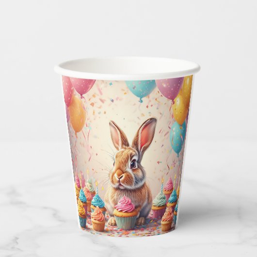 Fröhliches Sonnenfest mit Cupcakes Pappbecher (Vorderseite)