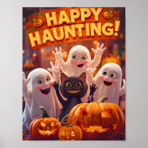 Fröhliches Spuken – Kinder-Halloween-Plakat Poster