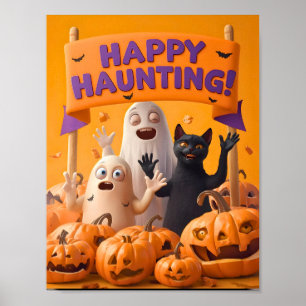Fröhliches Spuken – Kinder-Halloween-Plakat Poster