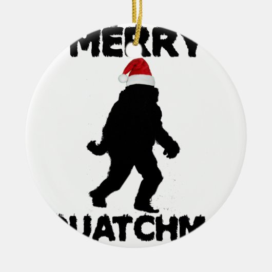 Fröhliches Squatchmas Keramik Ornament (Vorne)