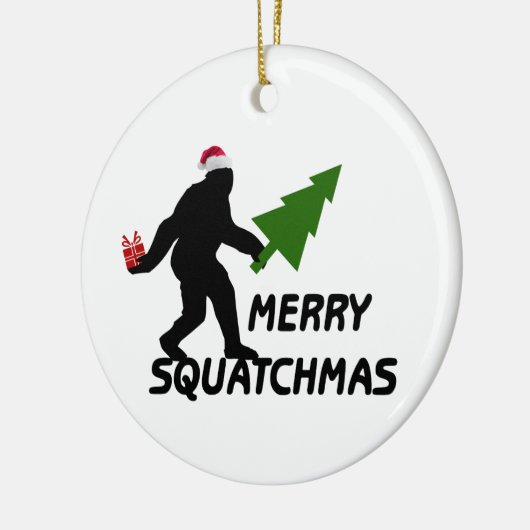 Fröhliches Squatchmas Keramik Ornament (Links)
