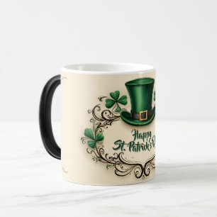 Fröhliches St. Patrick’s Day Shamrock-Design Verwandlungstasse