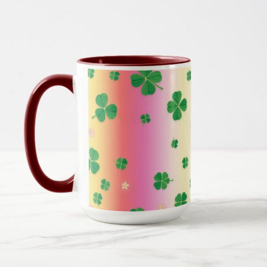 Fröhliches St. Patrick's Day Regenbogen-Wrap-Desig Tasse (Links)