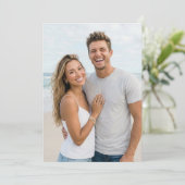 Fröhliches Strandfoto Einladung (Stehend Vorderseite)