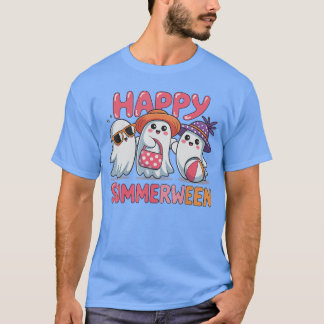 Fröhliches Summerween Süßes Geister Strand Shirt p