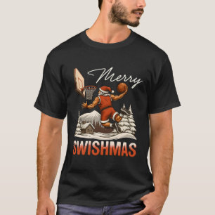 Fröhliches Swishmas Basketball Weihnachten Lustige T-Shirt