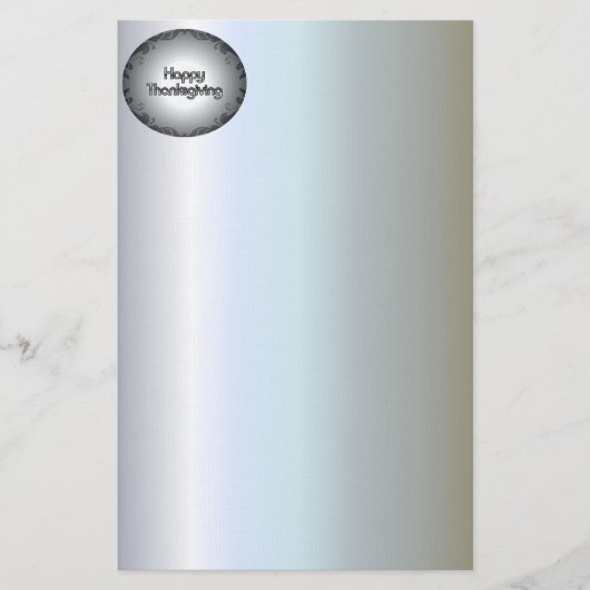 Fröhliches Thanksgiving-Mural mit Damask Border Briefpapier (Vorderseite)