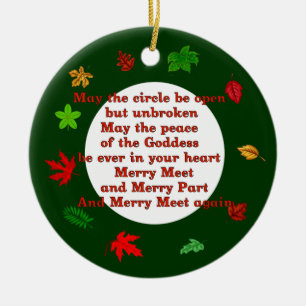 Fröhliches Treffen Keramikornament