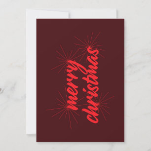fröhliches, trendiges Design "Frohe Weihnachten" Feiertagskarte
