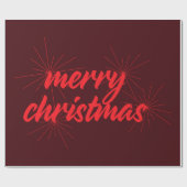 fröhliches, trendiges Design "Frohe Weihnachten" Geschenkpapier (Flach)