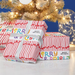 fröhliches und fröhliches, buntes Wrapping Paper Geschenkpapier