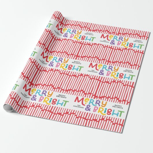 fröhliches und fröhliches, buntes Wrapping Paper Geschenkpapier (Ungerollt)