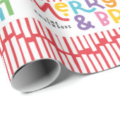 fröhliches und fröhliches, buntes Wrapping Paper Geschenkpapier (Rolleneckpunkt)