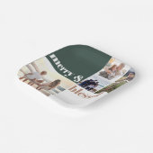 Fröhliches und gesegnetes Weihnachts-Foto Grün Pappteller (Gewinkelt)