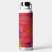 Fröhliches und helles bunter Mixed-Media-Stil Trinkflasche (Rückseite)