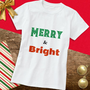Fröhliches und Helles Einfach Festes Weihnachten T-Shirt