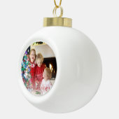 Fröhliches und helles einfaches rotes keramik Kugel-Ornament (Rechts)