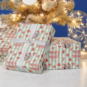 Fröhliches und Helles Familienfoto Geschenkpapier