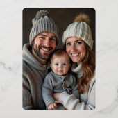 fröhliches und helles Foto Folien Feiertagskarte (Rückseite)