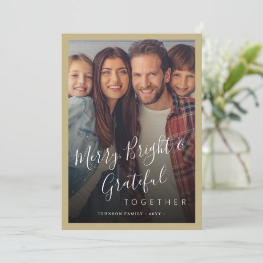 Fröhliches und helles Foto - Moderne Weihnachten (Stehend Vorderseite)