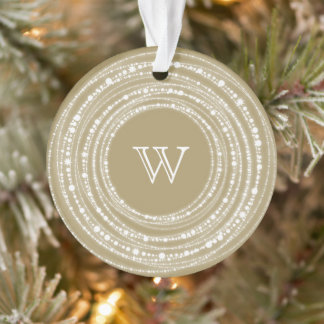 Fröhliches und helles Glitzern-Monogramm Weihnacht Ornament