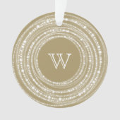 Fröhliches und helles Glitzern-Monogramm Weihnacht Ornament (Vorderseite)