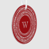 Fröhliches und helles Glitzern-Monogramm Weihnacht Ornament (Vorderseite)