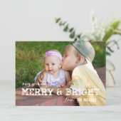 Fröhliches und helles Gold der Feiertagskarte (Stehend Vorderseite)