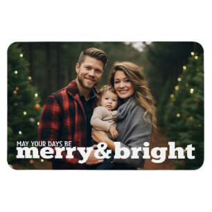 Fröhliches und Helles Horizontales Weihnachtsfoto Magnet