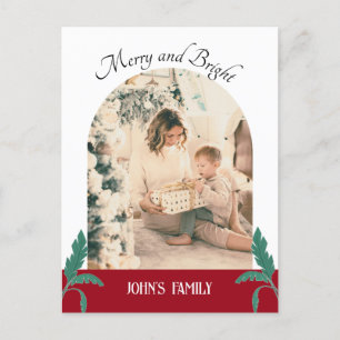 Fröhliches und helles Minimalistisches Weihnachtsf Feiertagspostkarte