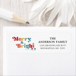 Fröhliches und helles Retro-buntes Weihnachten