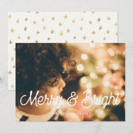 Fröhliches und helles Retro Vintage Weihnachts-Fot Feiertagskarte