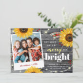 Fröhliches und helles Rustikales Foto Weihnachten (Stehend Vorderseite)