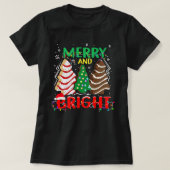 Fröhliches und helles Shirt, Weihnachtsbäume Shirt (Design vorne)