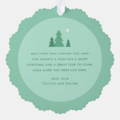 Fröhliches und helles Skript-Foto leuchtet grün Ornament Karte (Rückseite)