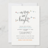 Fröhliches und helles Weihnachts-Party Einladung (Vorderseite)