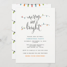 Fröhliches und helles Weihnachts-Party Einladung