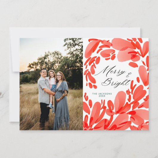 Fröhliches und helles Weihnachtsdesign Feiertagskarte (Vorderseite)