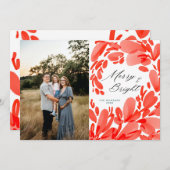 Fröhliches und helles Weihnachtsdesign Feiertagskarte (Vorne/Hinten)