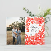 Fröhliches und helles Weihnachtsdesign Feiertagskarte (Stehend Vorderseite)