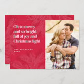 Fröhliches und helles Weihnachtsdesign Feiertagskarte (Vorne/Hinten)