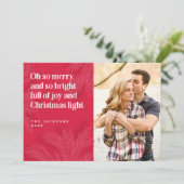 Fröhliches und helles Weihnachtsdesign Feiertagskarte (Stehend Vorderseite)