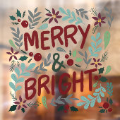 Fröhliches und helles Weihnachtsfenster Fensteraufkleber (Blatt 2)